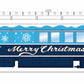 Broadway Limited 9745 HO Blue & White Holiday-Themed Baggage-Combine Car