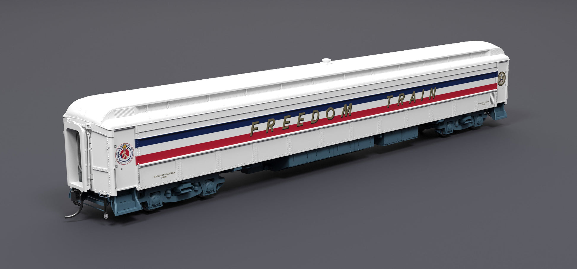 Broadway Limited 9734 HO 1947 Freedom Train 80' Passenger Coach