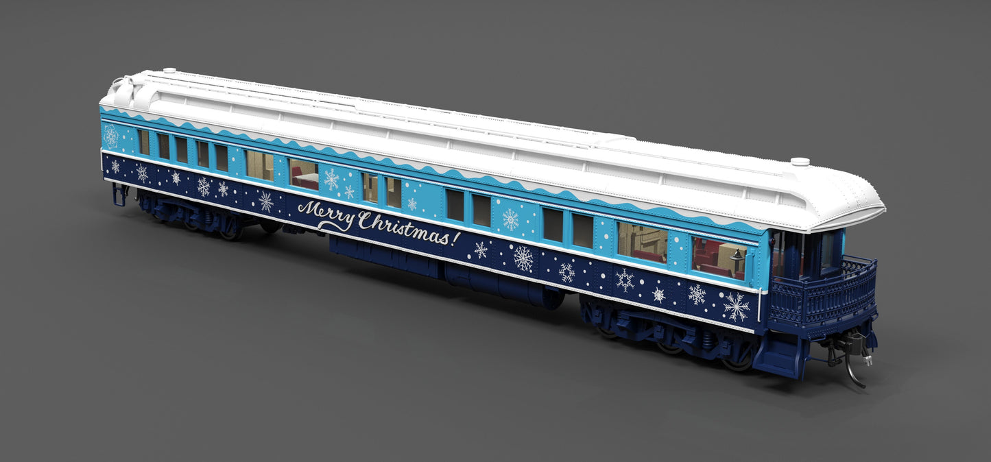 Broadway Limited 9725 HO Holiday Blue & White Business Car