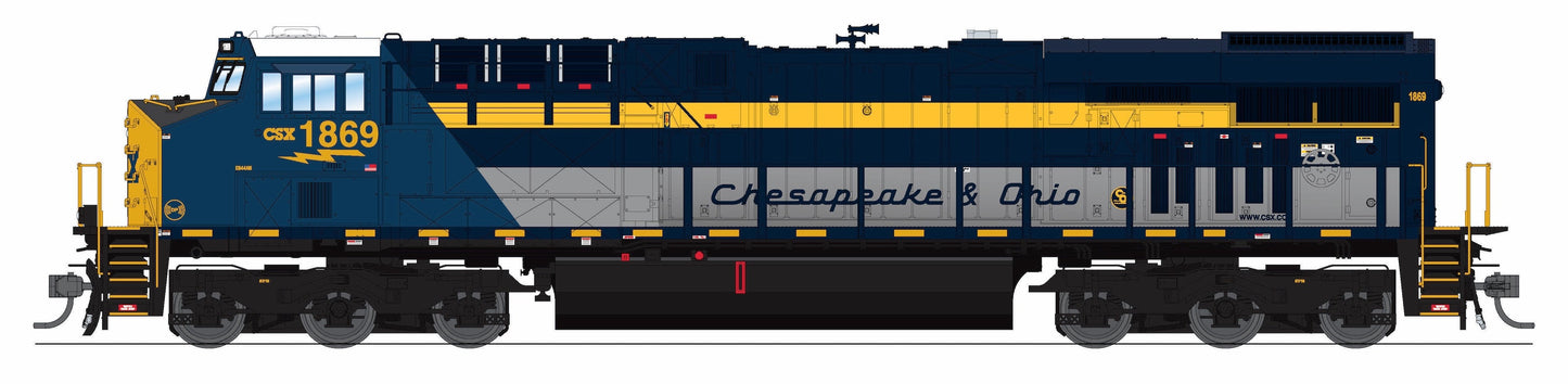 Broadway Limited 9862 HO CSX GE ES44AC Diesel Locomotive Sound/DC/DCC #1869