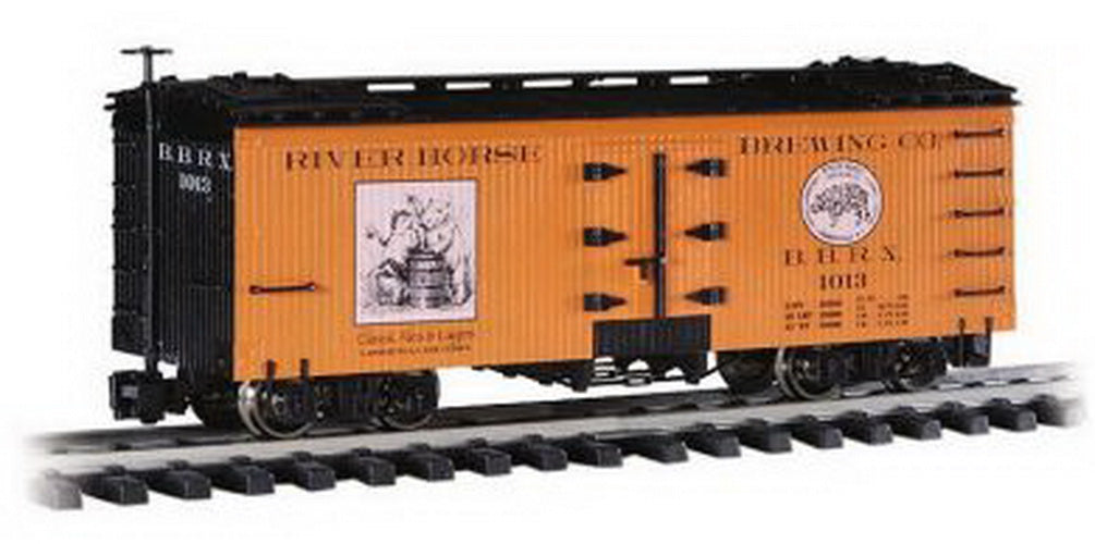 Bachmann 98685 G River Horse Brewing Co Reefer #1013 (Metal Wheels)