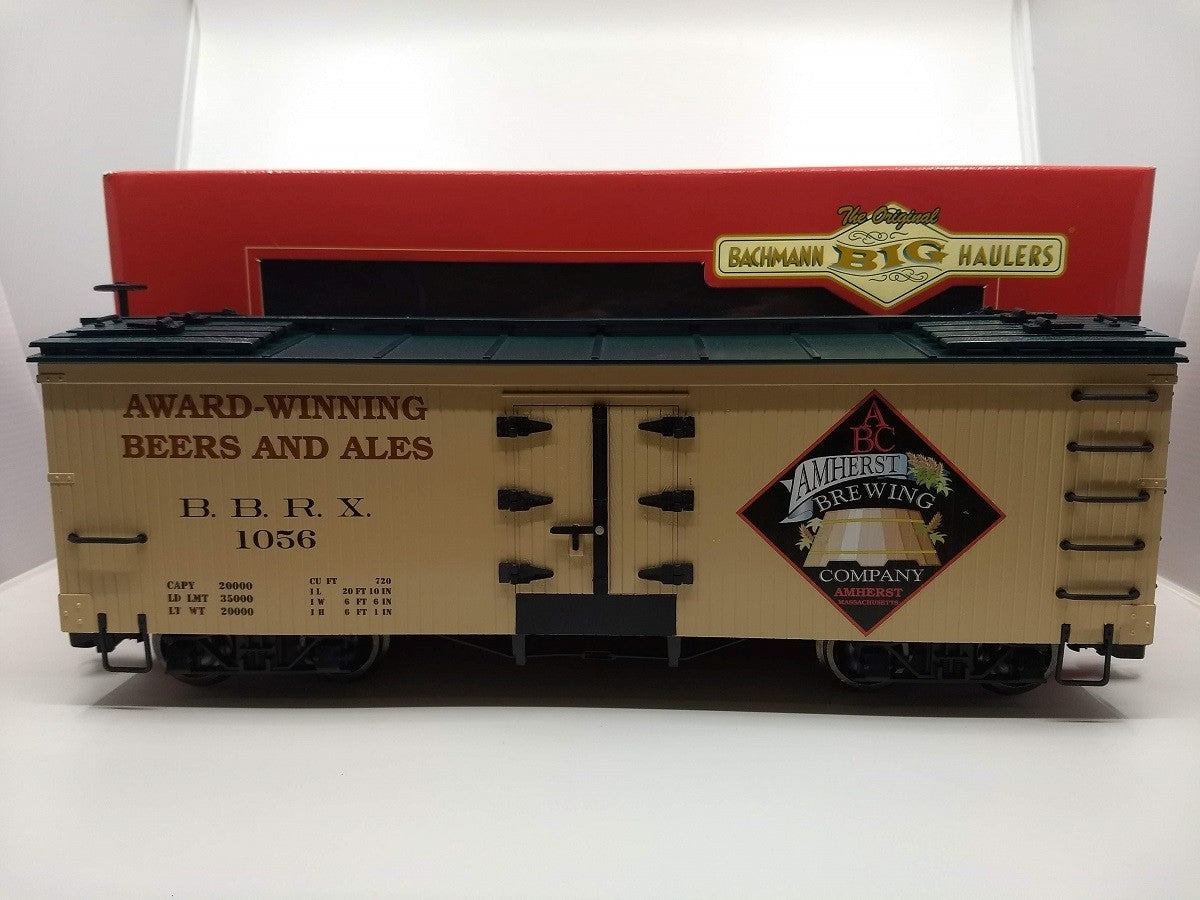Bachmann 98690 G Scale Amherst Brewing Co. Billboard Reefer (Metal Wheels)