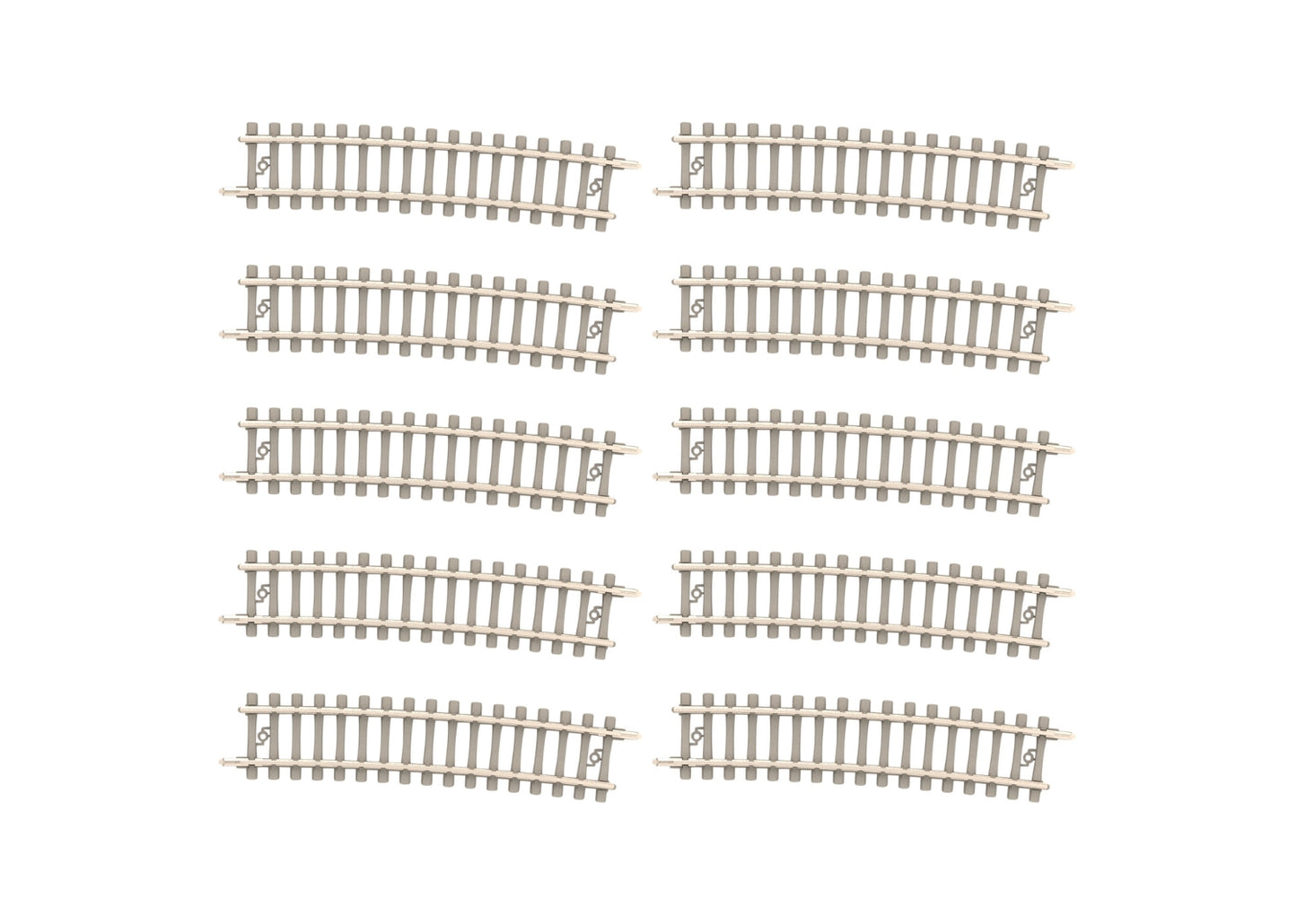 Trix 14516 Minitrix 20-3/4" Radius Curved Track with Concrete Ties