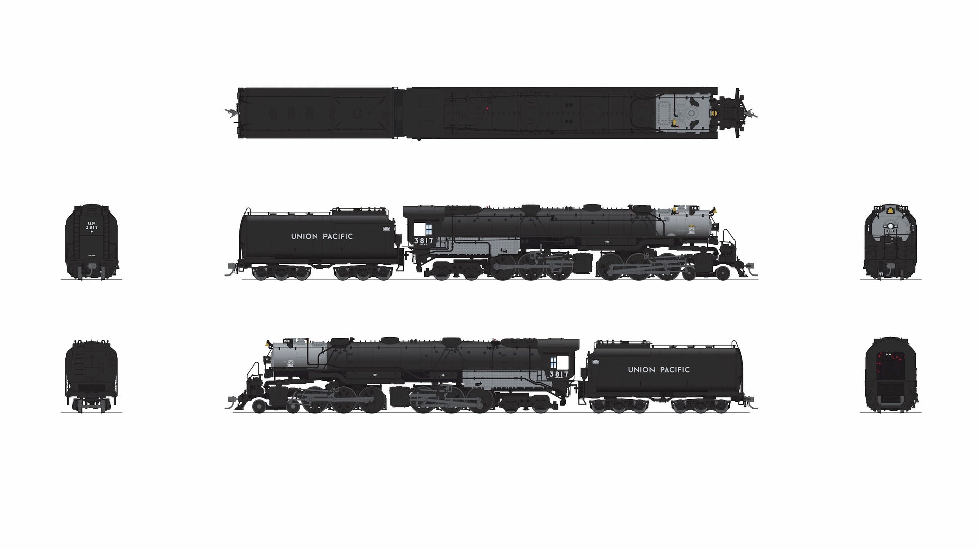 Broadway Limited 9904 HO UP Early Challenger CSA-2 Steam Loco DCC-Ready #3818