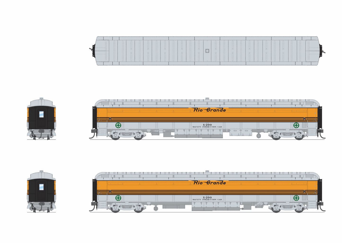 Broadway Limited 9932 HO DRGW Railroad Instruction Car X-200