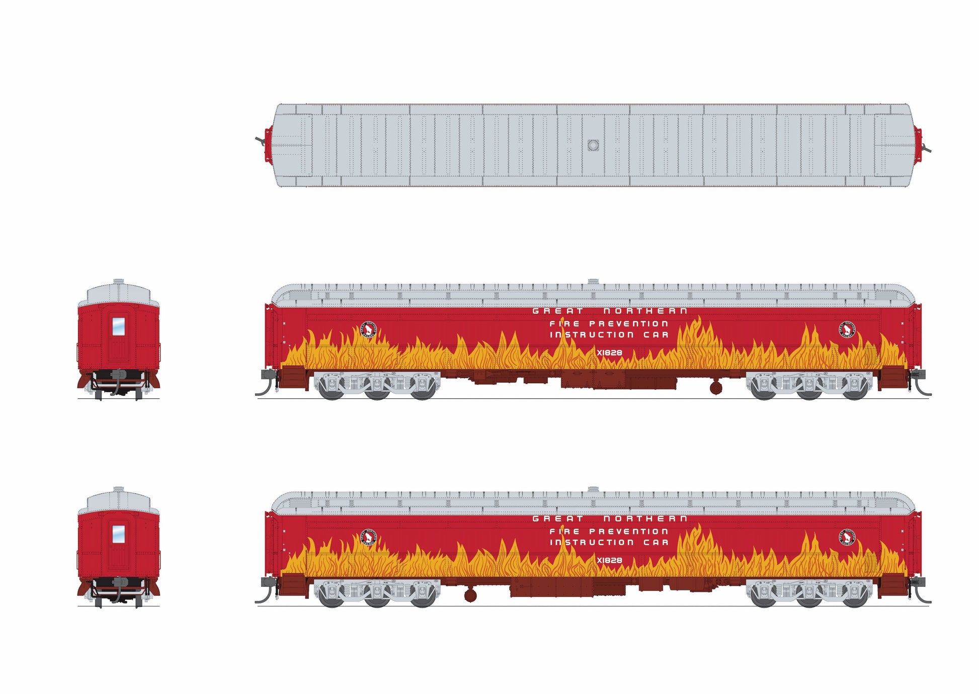 Broadway Limited 9933 HO GN Fire Prevention Railroad Instruction Car X1828