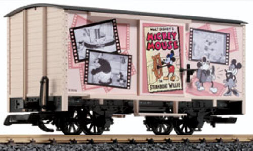 LGB 44358 G Scale Disney Steamboat Willie Disney Mickey Mouse Boxcar LN/Box