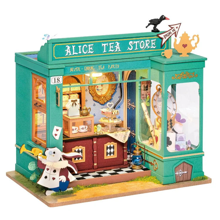 Robotime DG156 Rolife DIY Alice's Tea Store Miniature House Kit