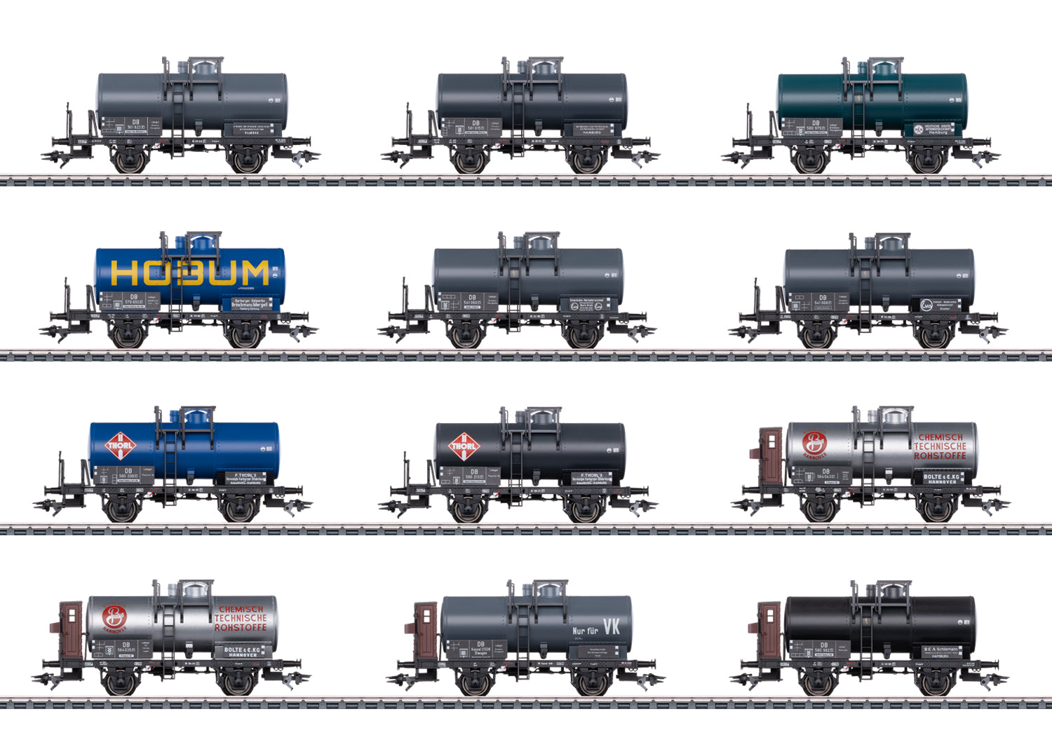 Marklin 00719 HO Two-Axle Tank Car Display with Two Wheelsets