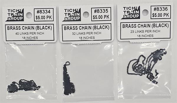 Tichy 8337 Black Brass Chain Sample Pack