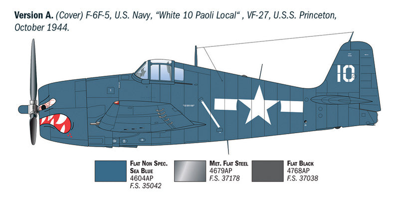 Italeri 91213 1:72 F6F-3/5 Hellcat Fighter Aircraft Plastic Model Kit