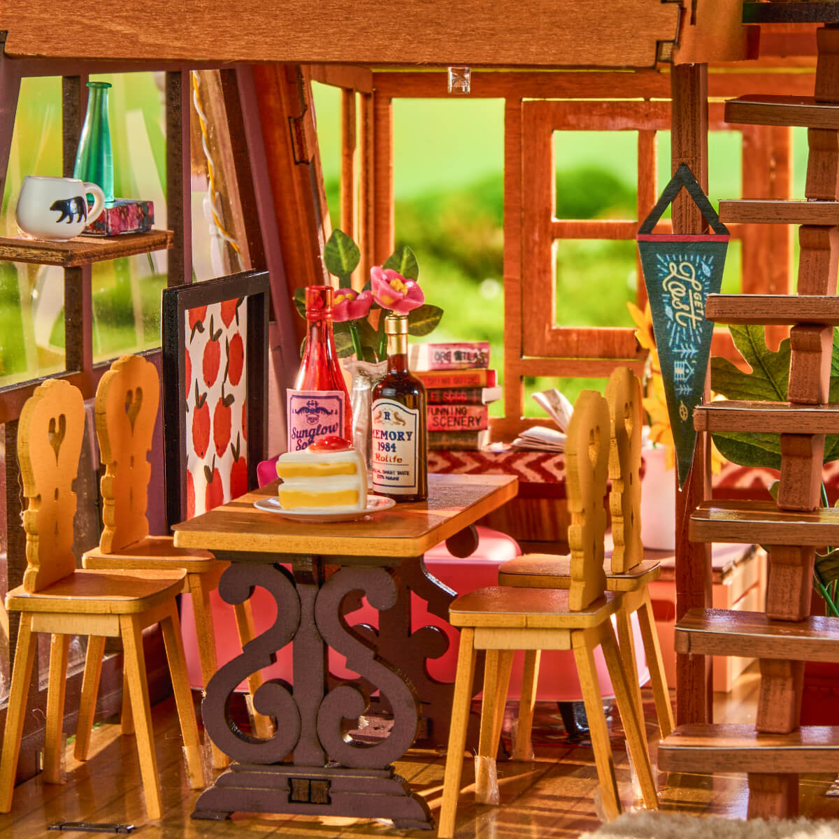 Robotime DG181 Rolife A-Frame Cabin DIY Miniature House