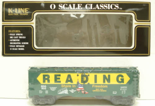 K-Line K-7615 O Gauge Reading Classic Boxcar #7615 LN/Box