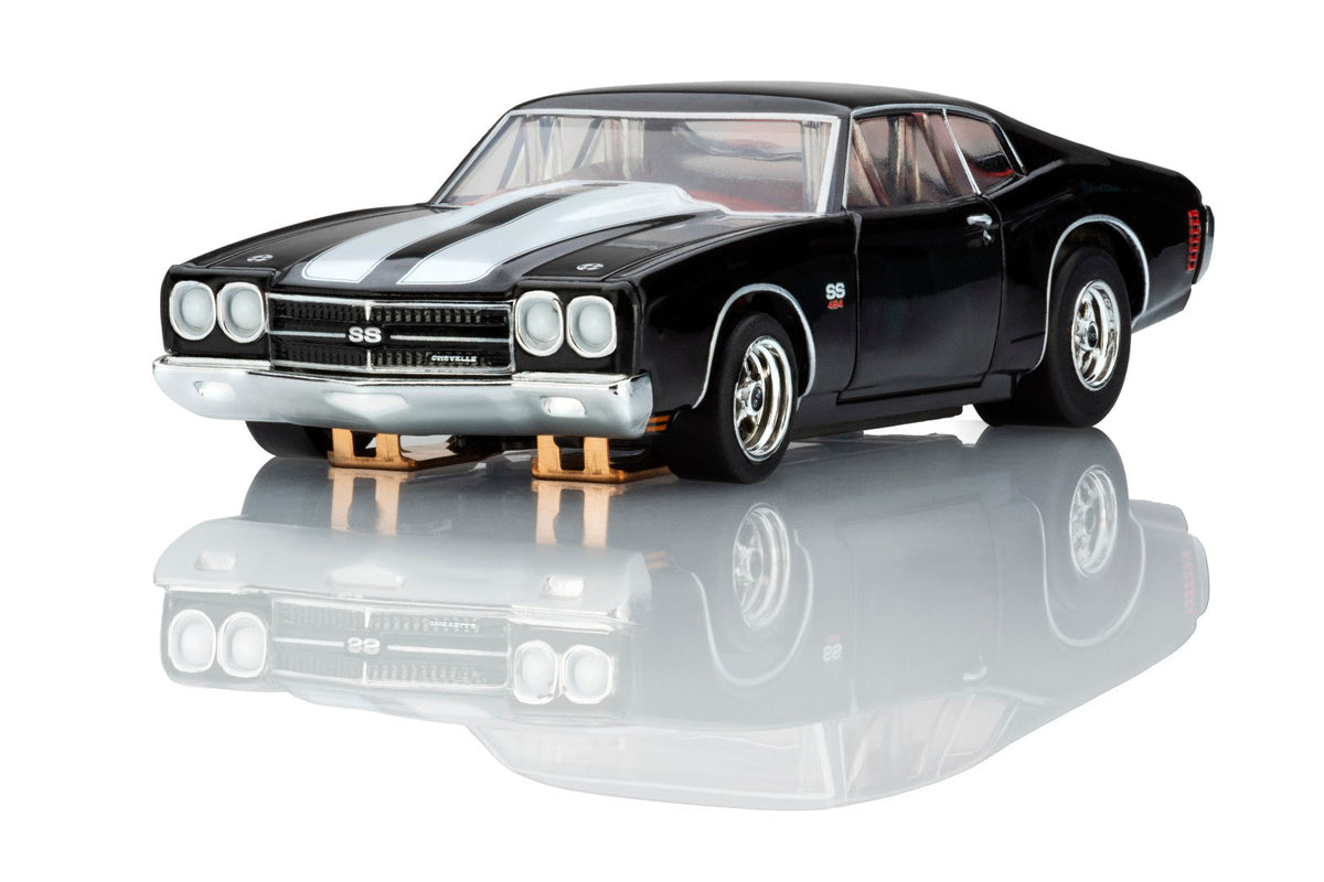 AFX 22118 HO Mega G+ Black 1970 Chevrolet Chevelle LS6 SS 454 Slot Car