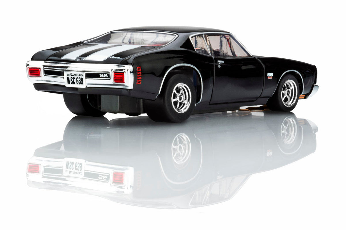 AFX 22118 HO Mega G+ Black 1970 Chevrolet Chevelle LS6 SS 454 Slot Car