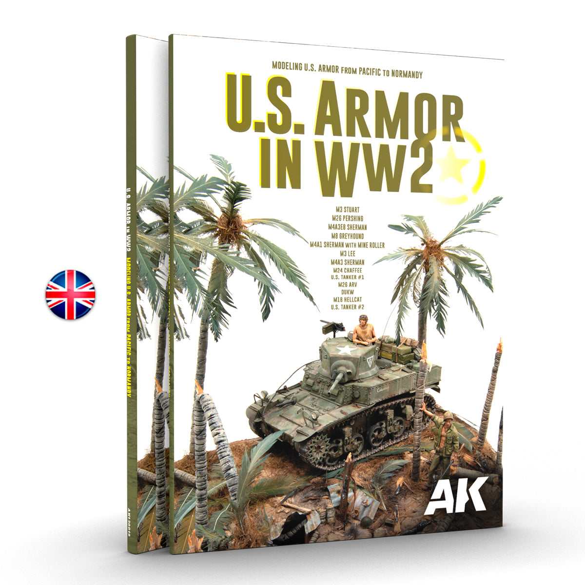 AK Interactive AK130019 US Armor in WWII Semi-Hard Cover Book