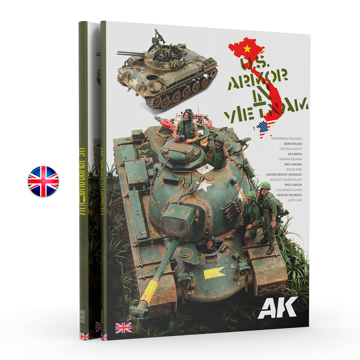 AK Interactive AK130029 English U.S. Armor in Vietnam Soft Cover Book