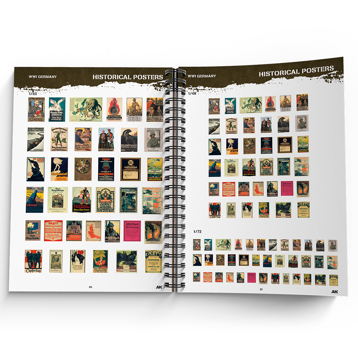 AK Interactive AK130035 Cut-Outs Wire-o Binding Hard Cover Book
