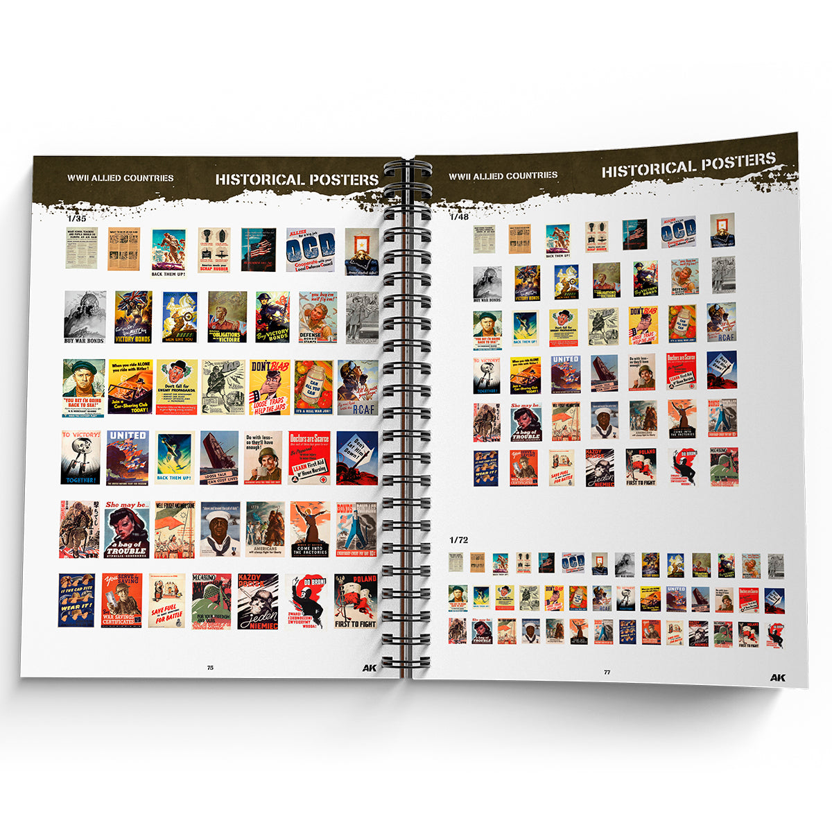 AK Interactive AK130035 Cut-Outs Wire-o Binding Hard Cover Book