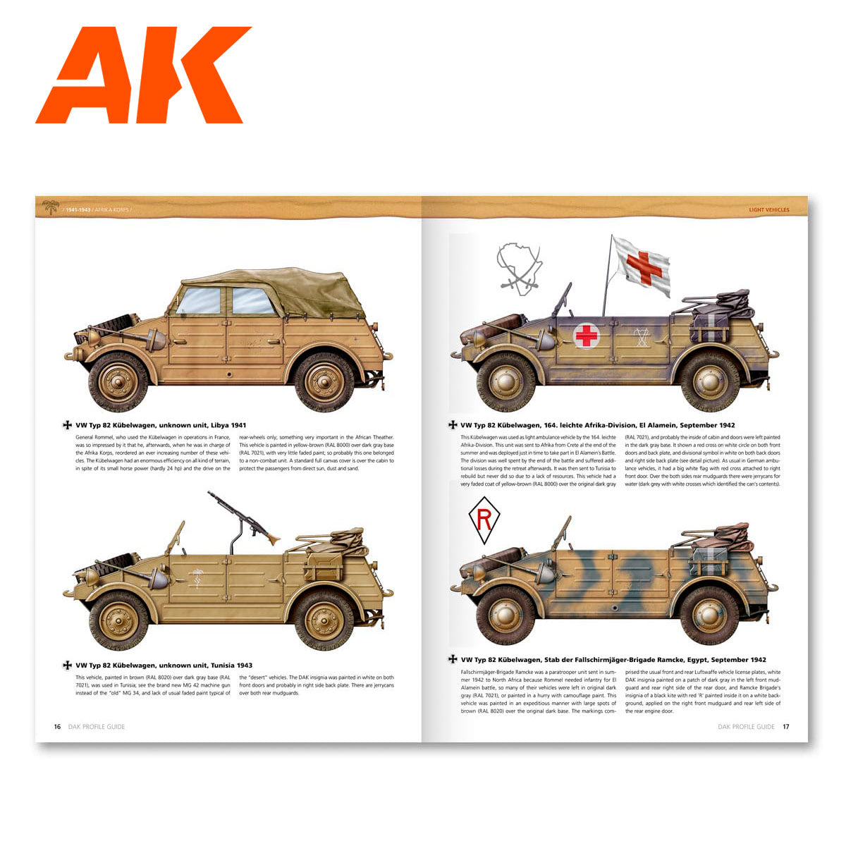 AK Interactive AK271 D.A.K. Profile Guide Soft Cover Book