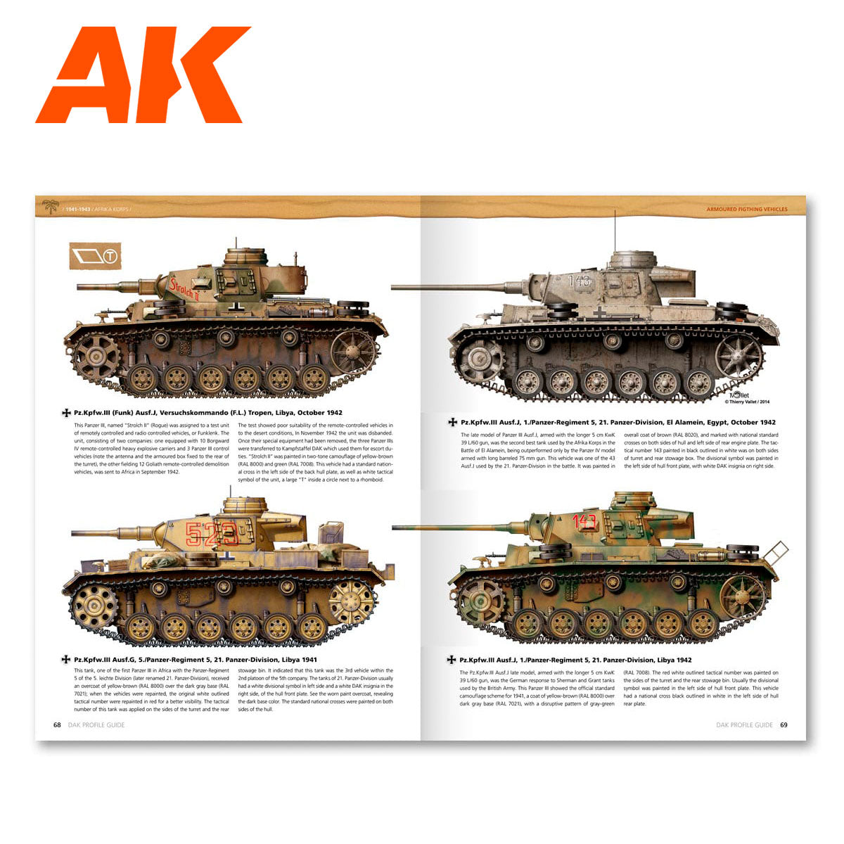 AK Interactive AK271 D.A.K. Profile Guide Soft Cover Book
