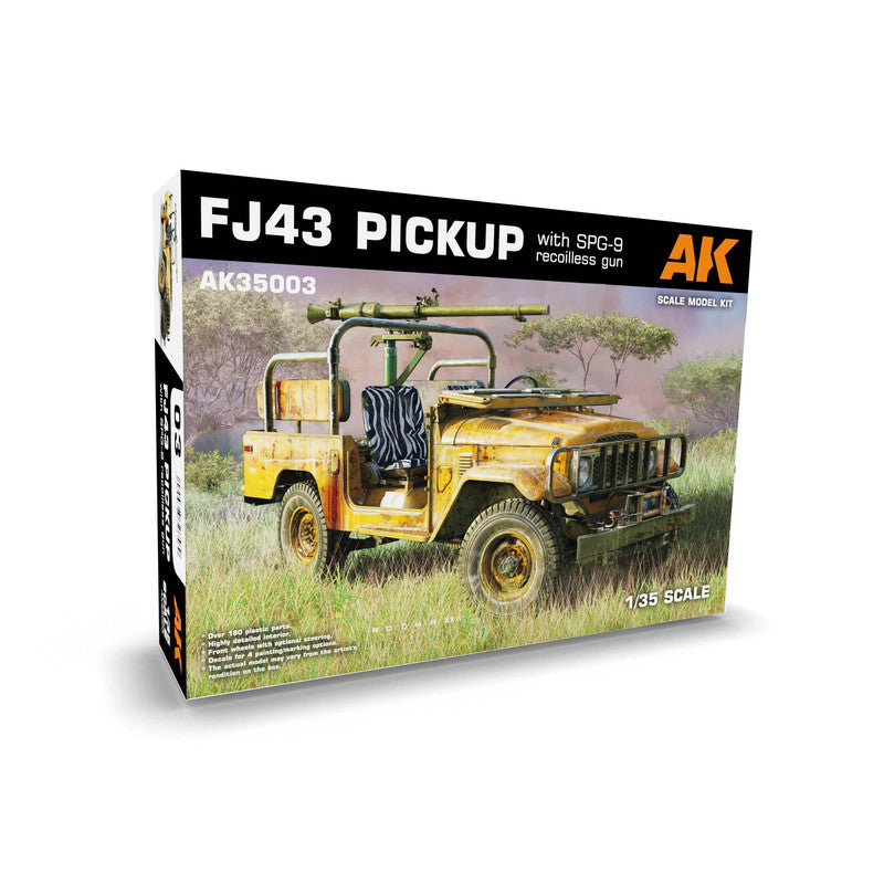 AK Interactive AK35003 1:35 FJ43 Pickup with SPG-9 Recoilless Gun Model Kit