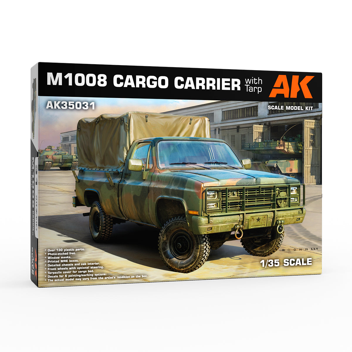 AK Interactive AK35031 1:35 M1008 Troop Carrier with Tarp Plastic Model Kit