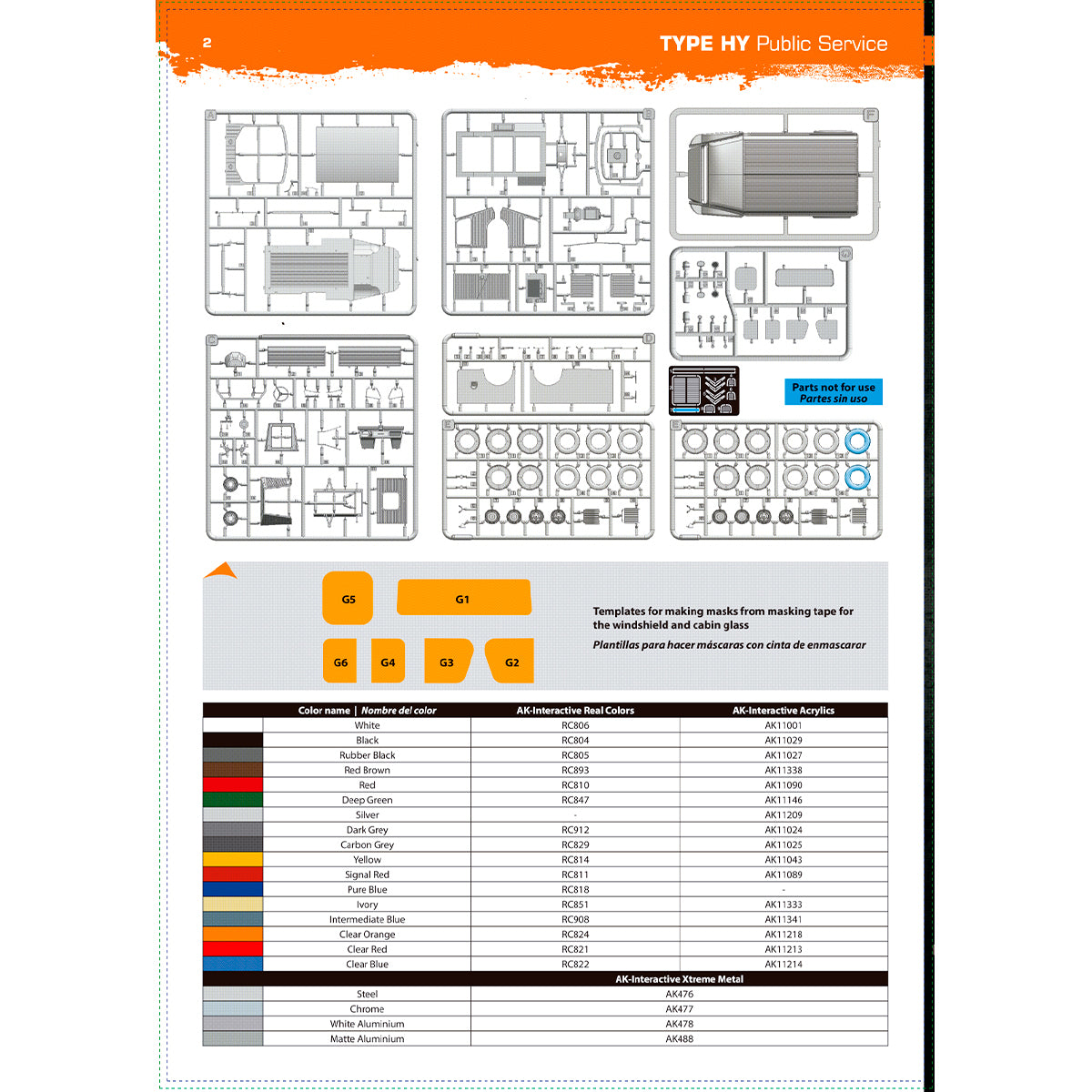 AK Interactive AK35036 1:35 Type HY Public Service Plastic Model Kit