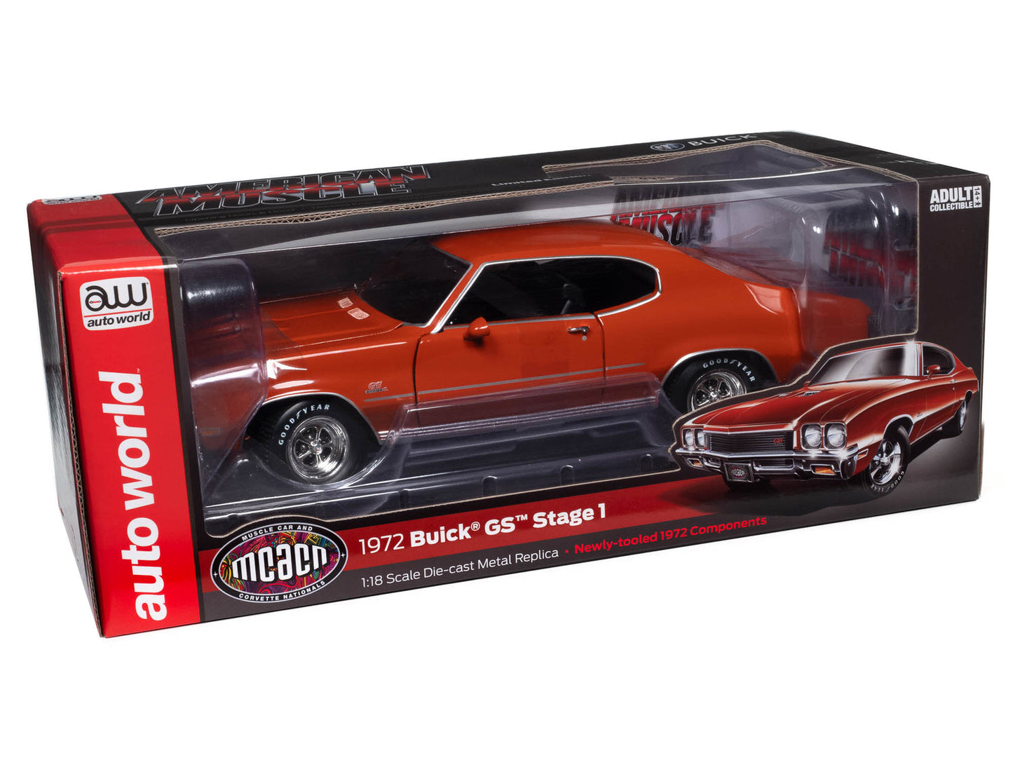 American Muscle 1327 1:18 1972 Buick GS Hardtop MCACN Diecast Model