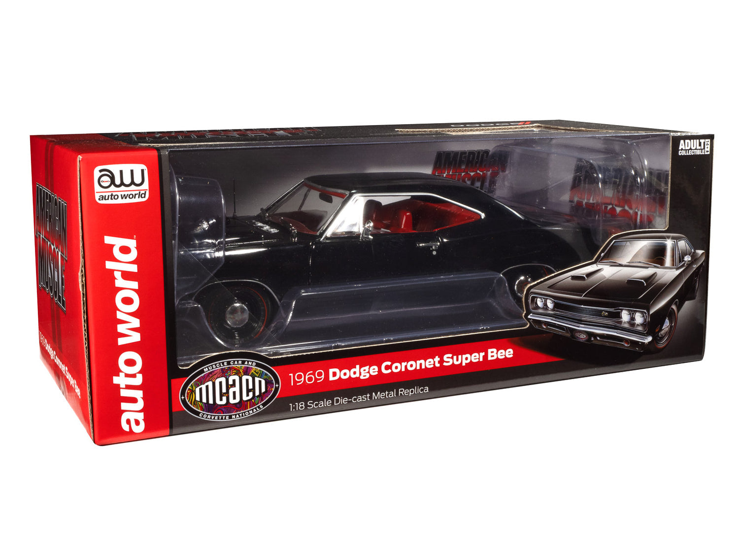 American Muscle 1347 1:18 1969 Dodge Coronet Super Bee MCACN Diecast Model Car
