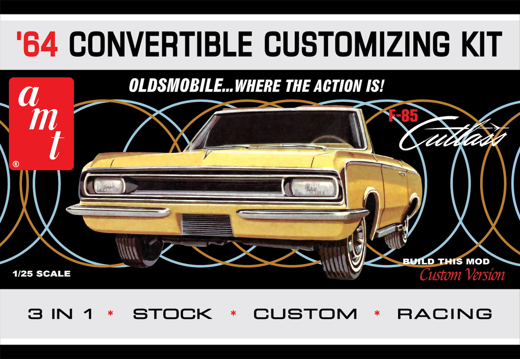 AMT 1200 1:25 1964 Olds Cutlass F85 Convertible Plastic Model Kit