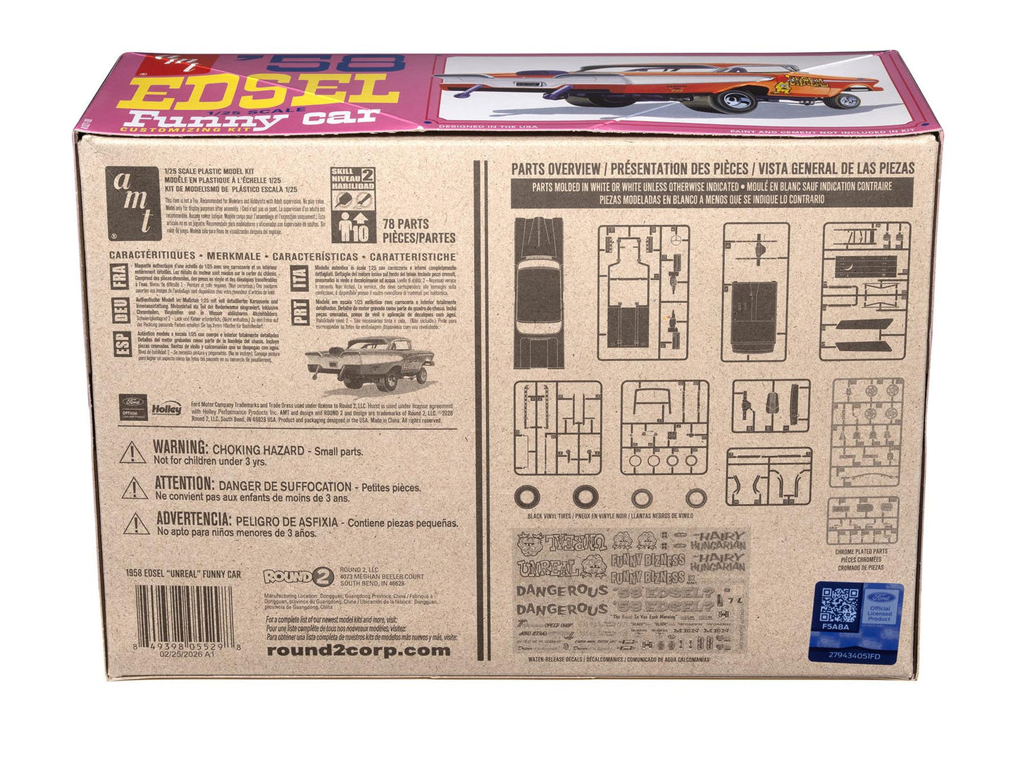 AMT 1321 1:25 Unreal 1958 Edsel AWB Funny Car Plastic Model Kit