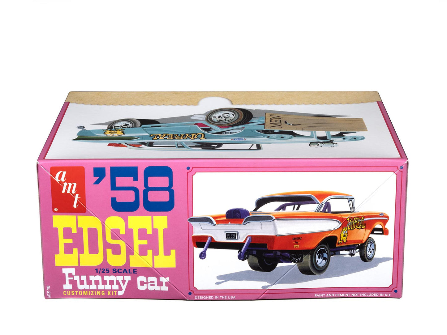 AMT 1321 1:25 Unreal 1958 Edsel AWB Funny Car Plastic Model Kit