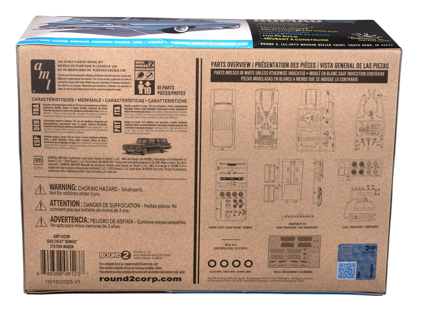 AMT 1402 1:25 Craftsman Plus 1960 Chevrolet Nomad Station Wagon Model Kit