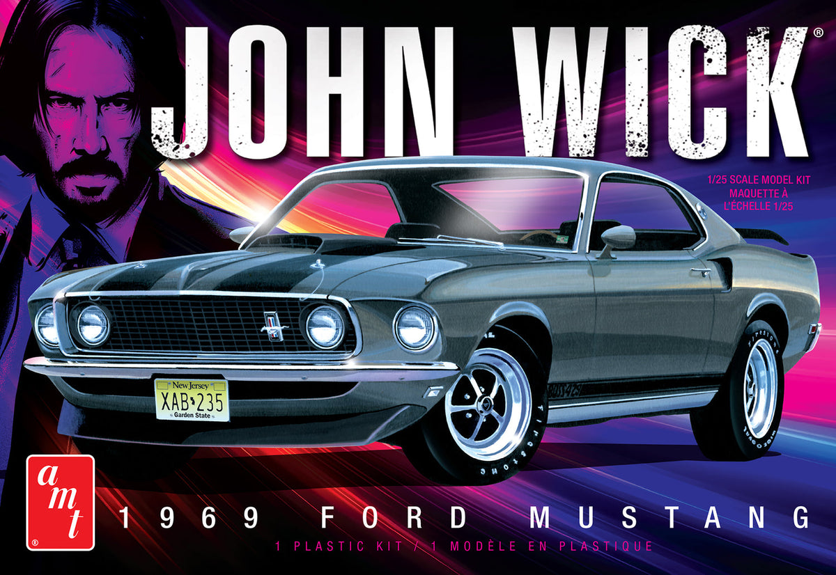 AMT 1454M 1:25 John Wick 1969 Ford Mustang Mach I Plastic Model Kit