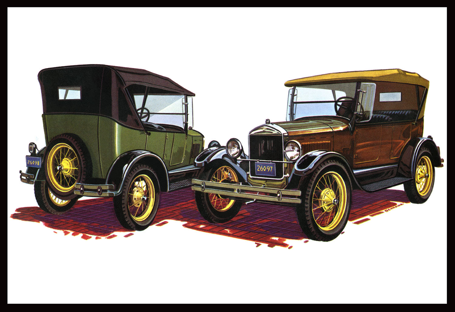 AMT 1490 1:25 1927 Ford T Touring Car Plastic Model Kit