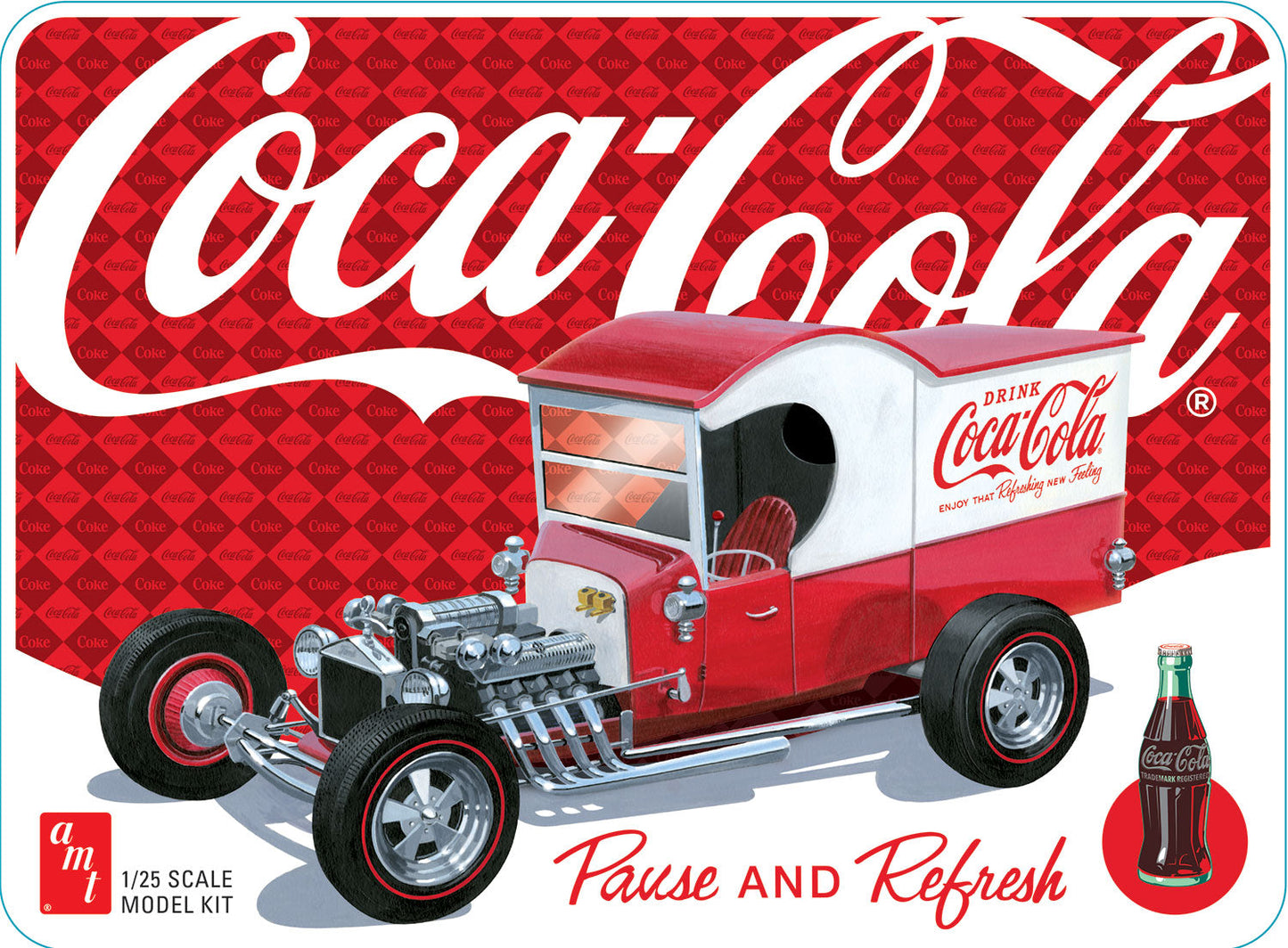 AMT 1523 1:25 Coca-Cola  Ford Model T Panel with Tin Packaging