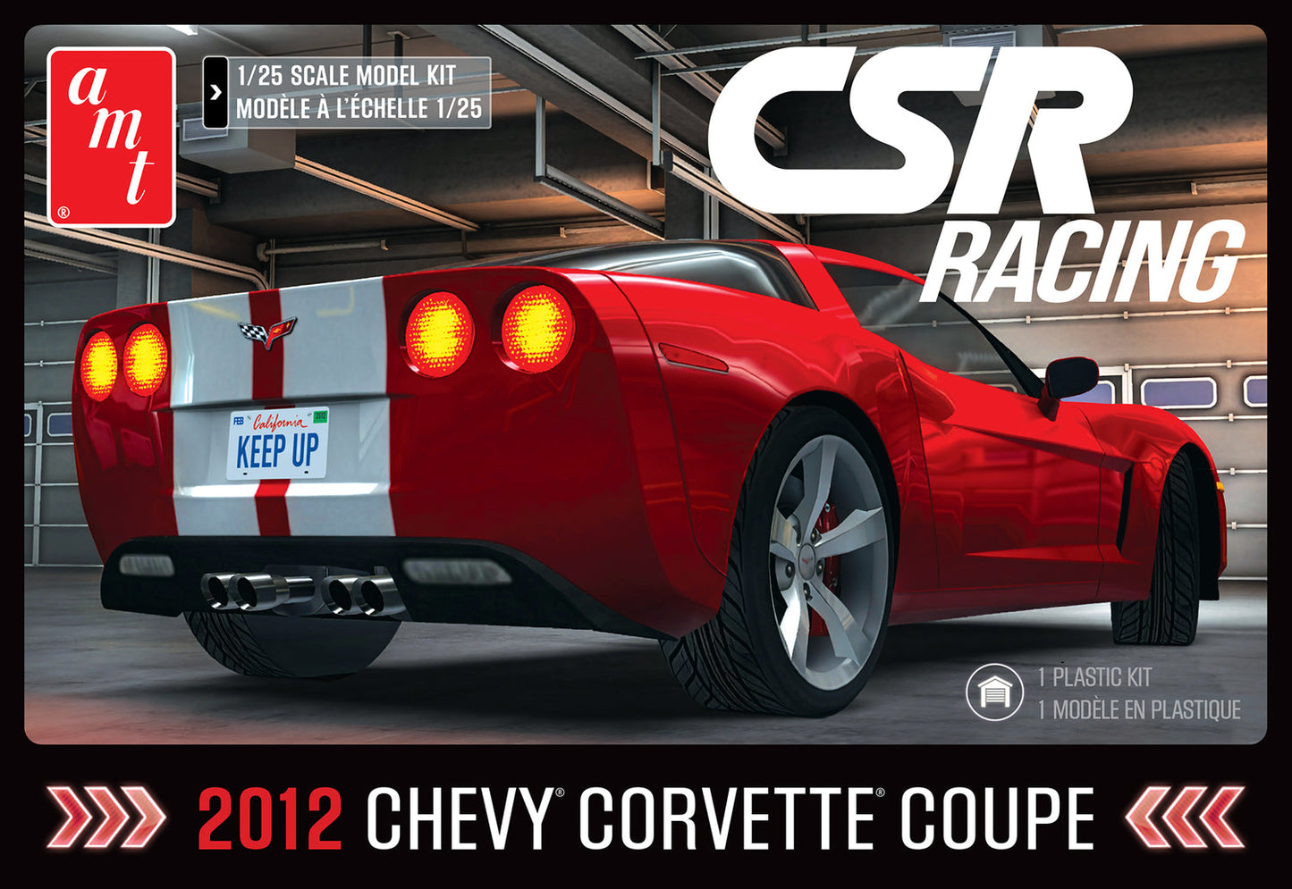 AMT 1551 1:25 CSR Racing 2012 Corvette Coupe Model Kit