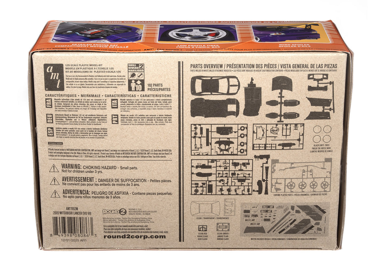 AMT 1552M 1:25 2005 Mitsubishi Lancer Evo Plastic Model Kit