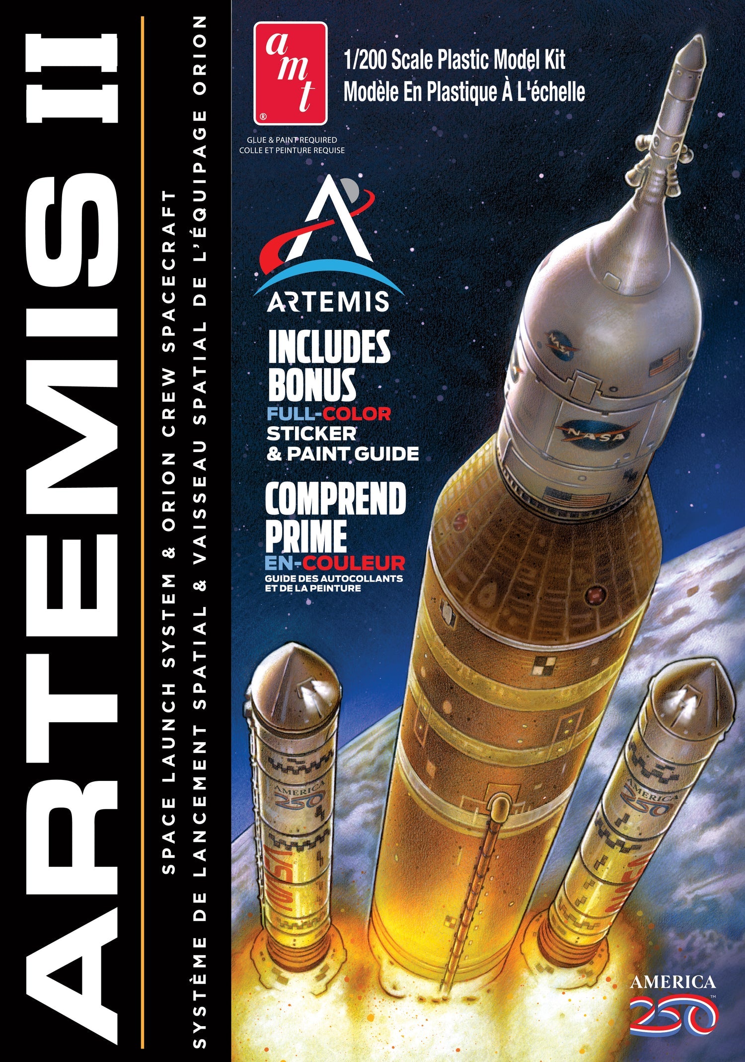 AMT 1557 1:200 Artemis II Space Launch System & Orion Crew Spacecraft Kit