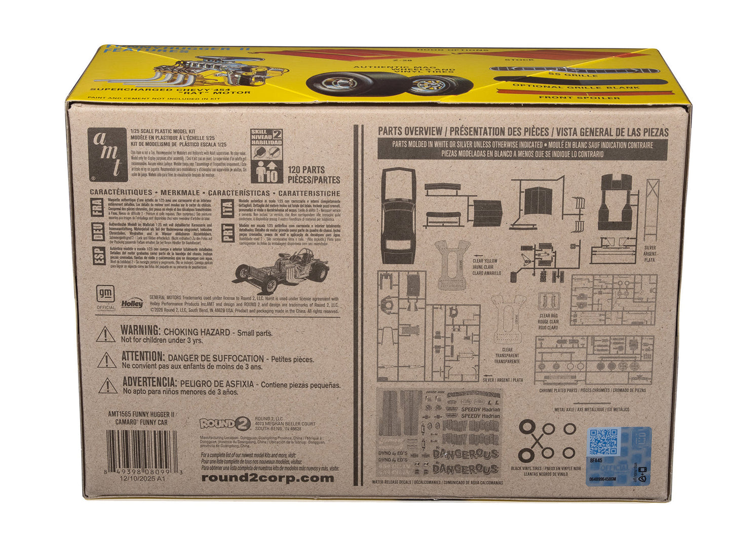 AMT 1565 1:25 Funny Hugger II Chevy Camaro Funny Car Plastic Model Kit