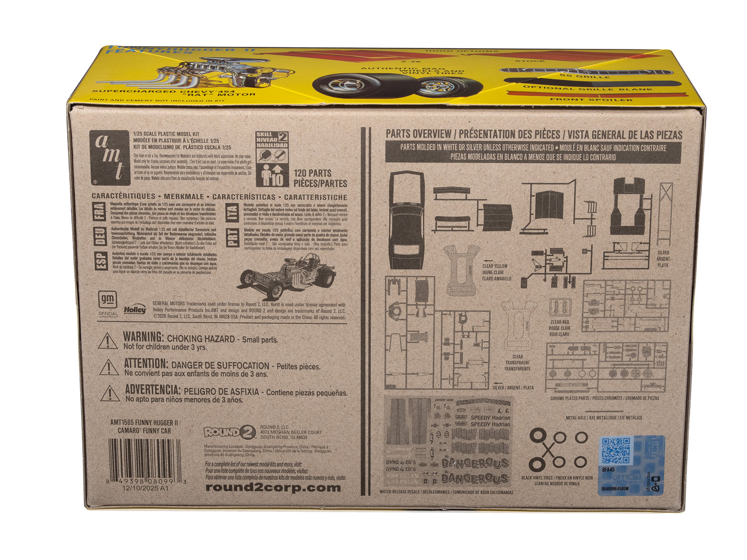 AMT 1565 1:25 Funny Hugger II Chevy Camaro Funny Car Plastic Model Kit