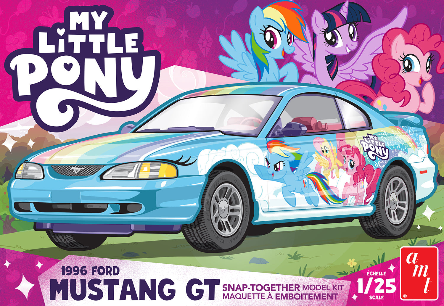 AMT 1577M 1:25 My Little Pony 1996 Ford Mustang Car Plastic Model Kit