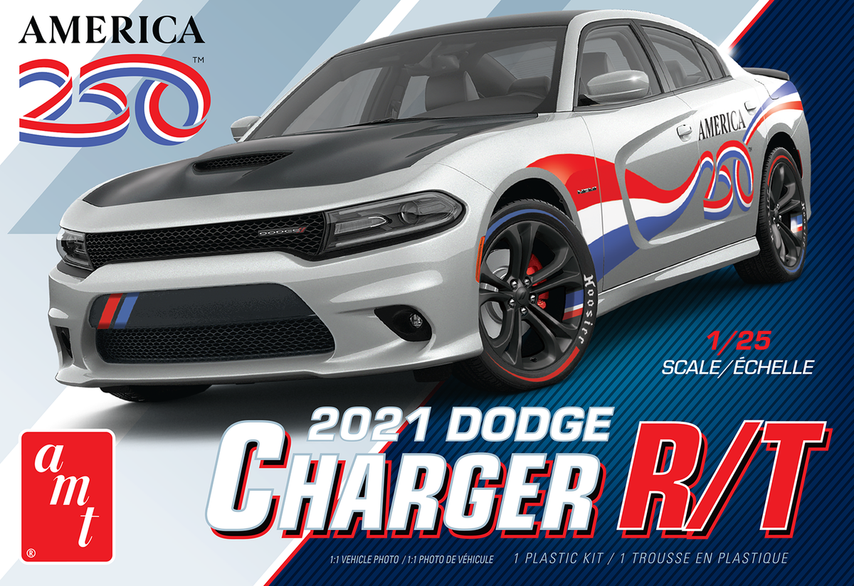 AMT 1604 1:25 "America 250" 2021 Dodge Charger R/T Model Kit