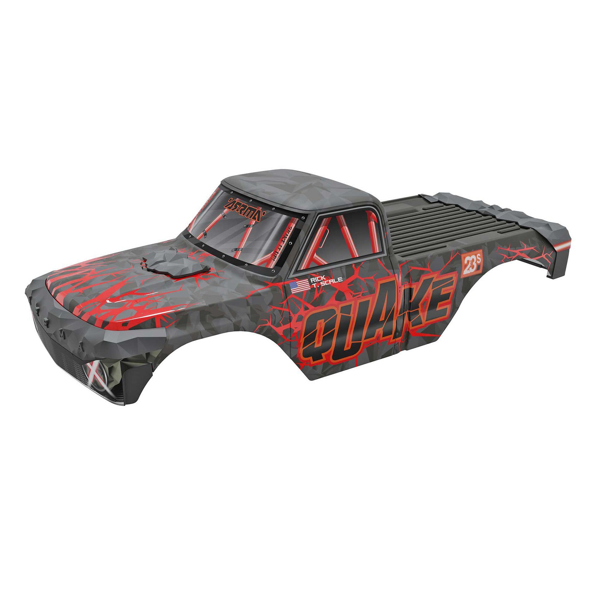 ARRMA ARA-2879 1:10 QUAKE Red Painted Decaled Trimmed Body Set