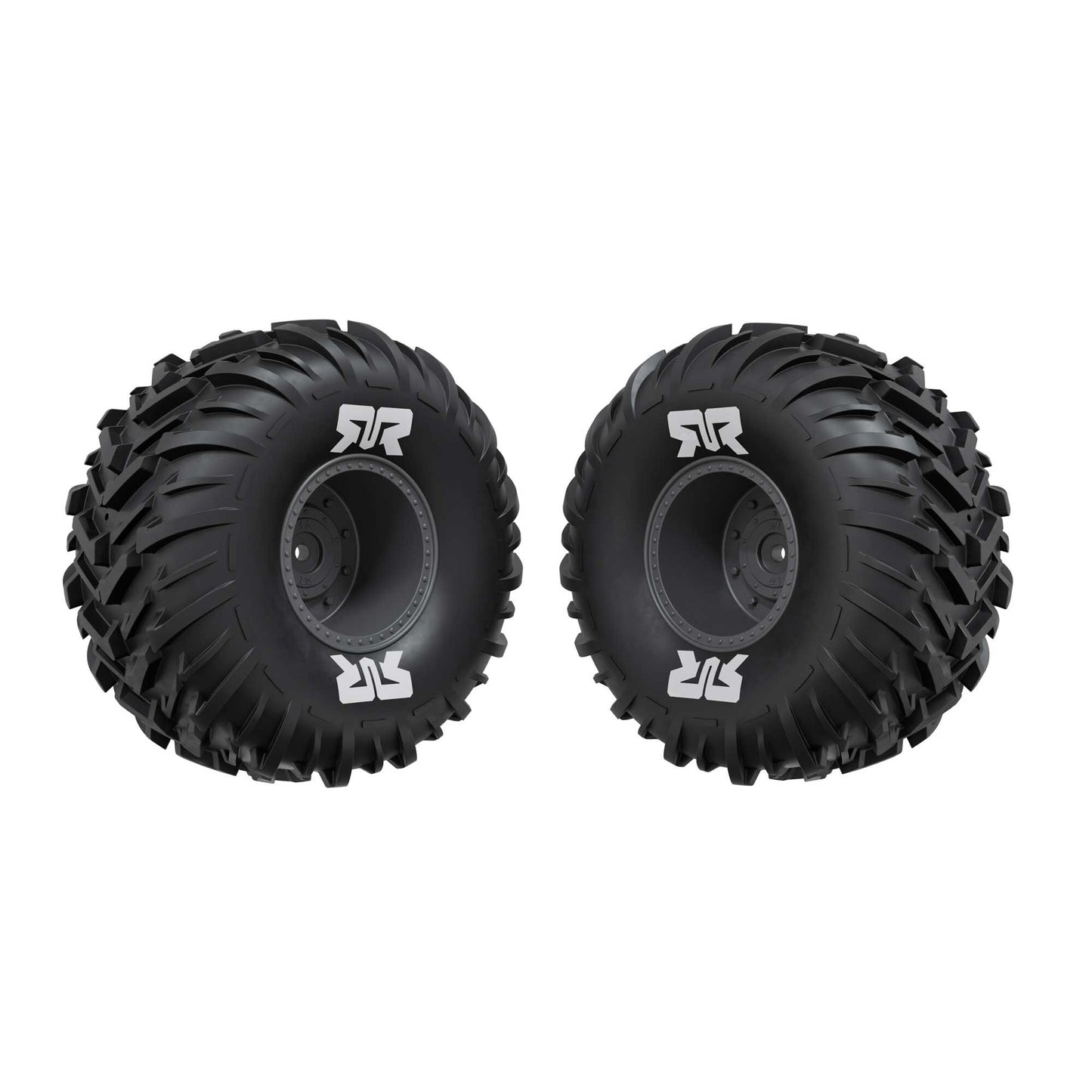 ARRMA ARA-3419 1:10 Gun metal dBoots Cut Chevron MT Tire Set Glued