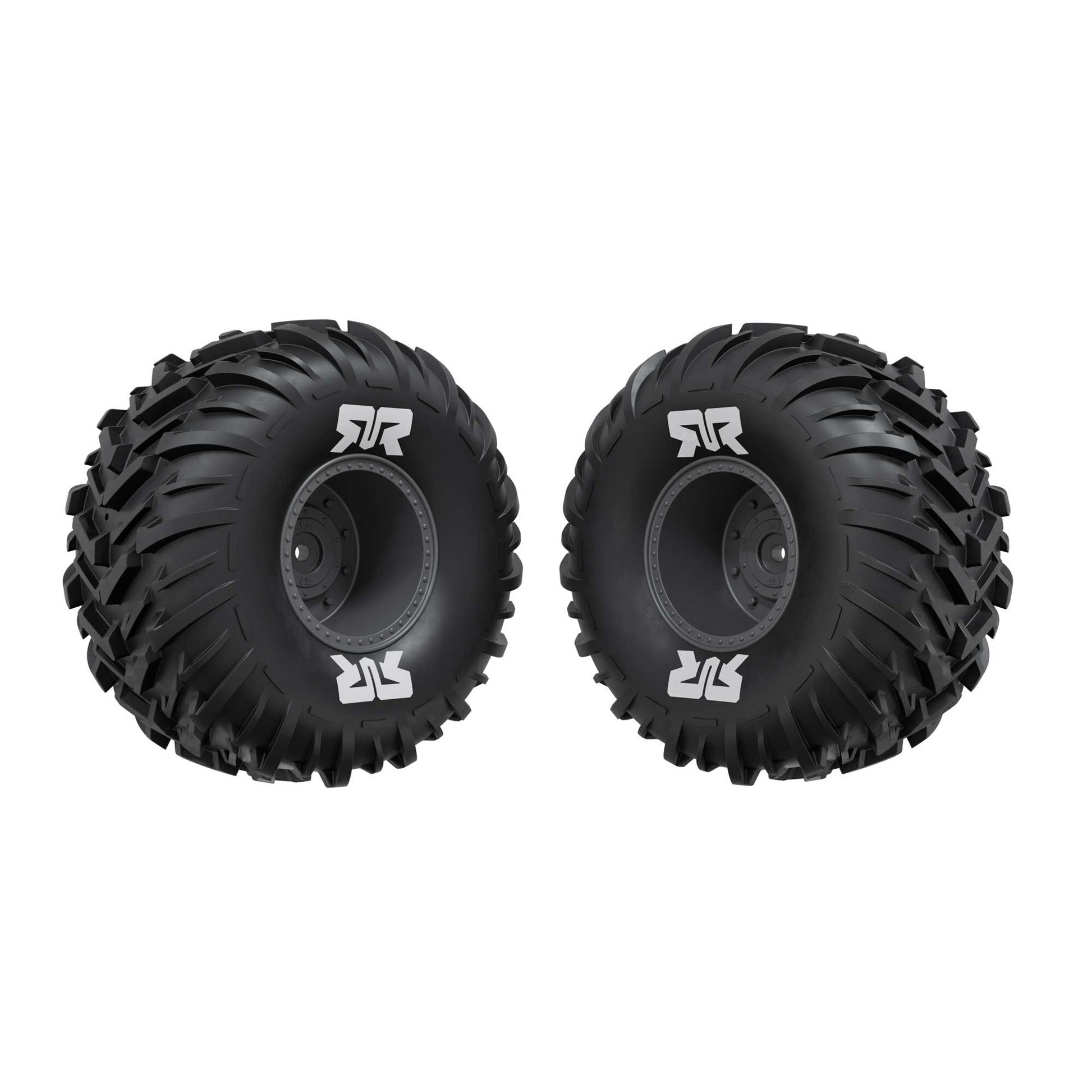 ARRMA ARA-3419 1:10 Gun metal dBoots Cut Chevron MT Tire Set Glued