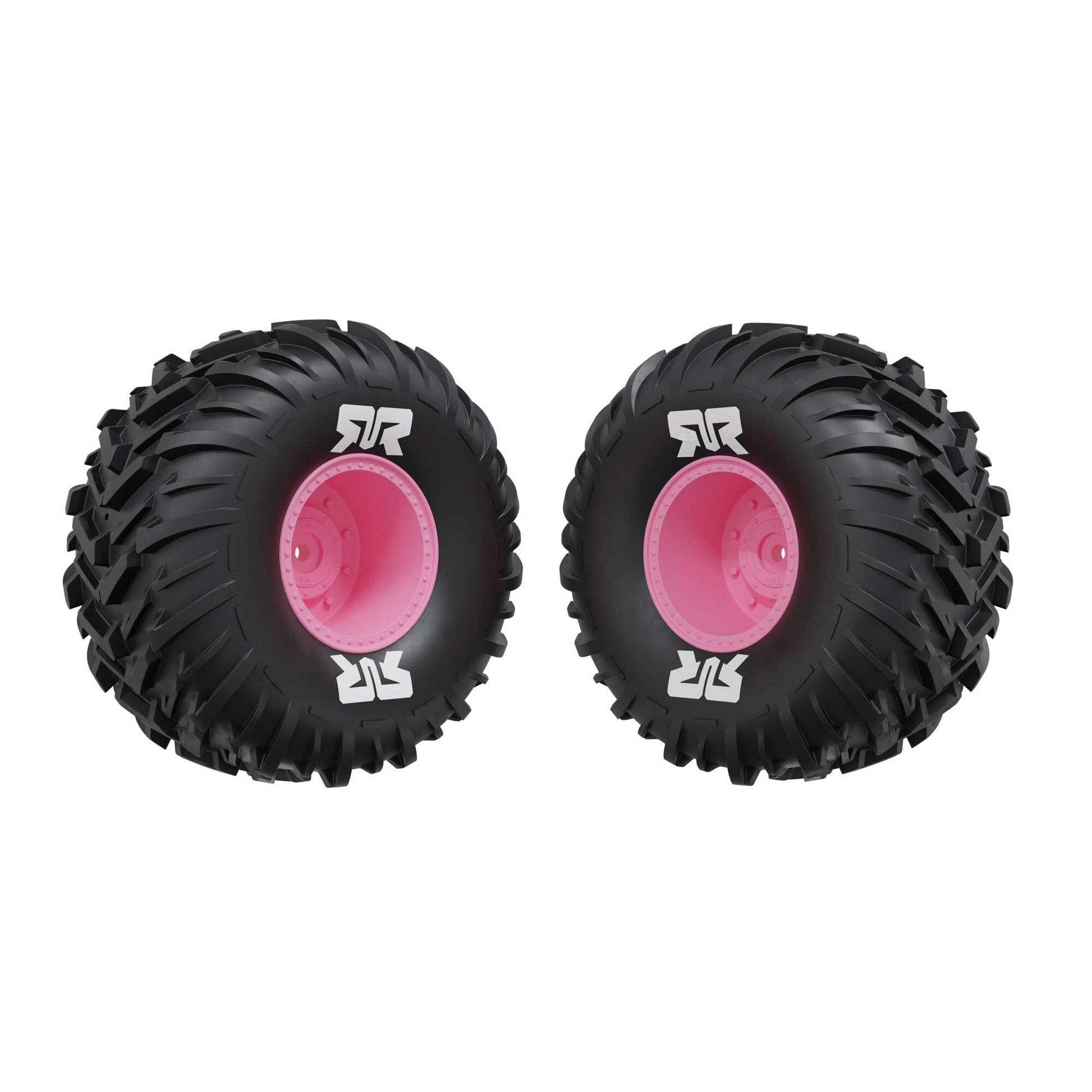 ARRMA ARA-3497 1:10 Pink dBoots Cut Chevron MT Tire Set Glued