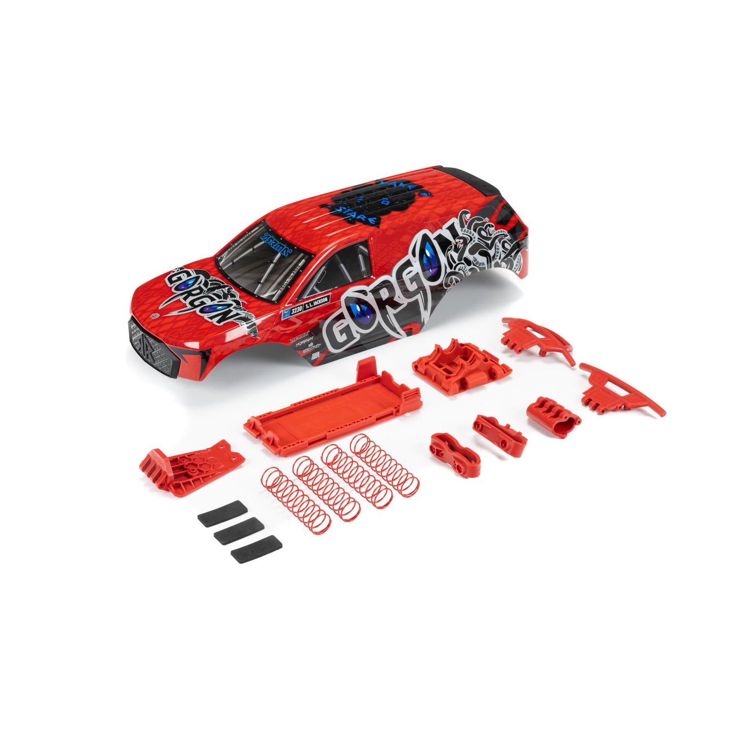 ARRMA 402351 GORGON Red Painted Decaled Body Set