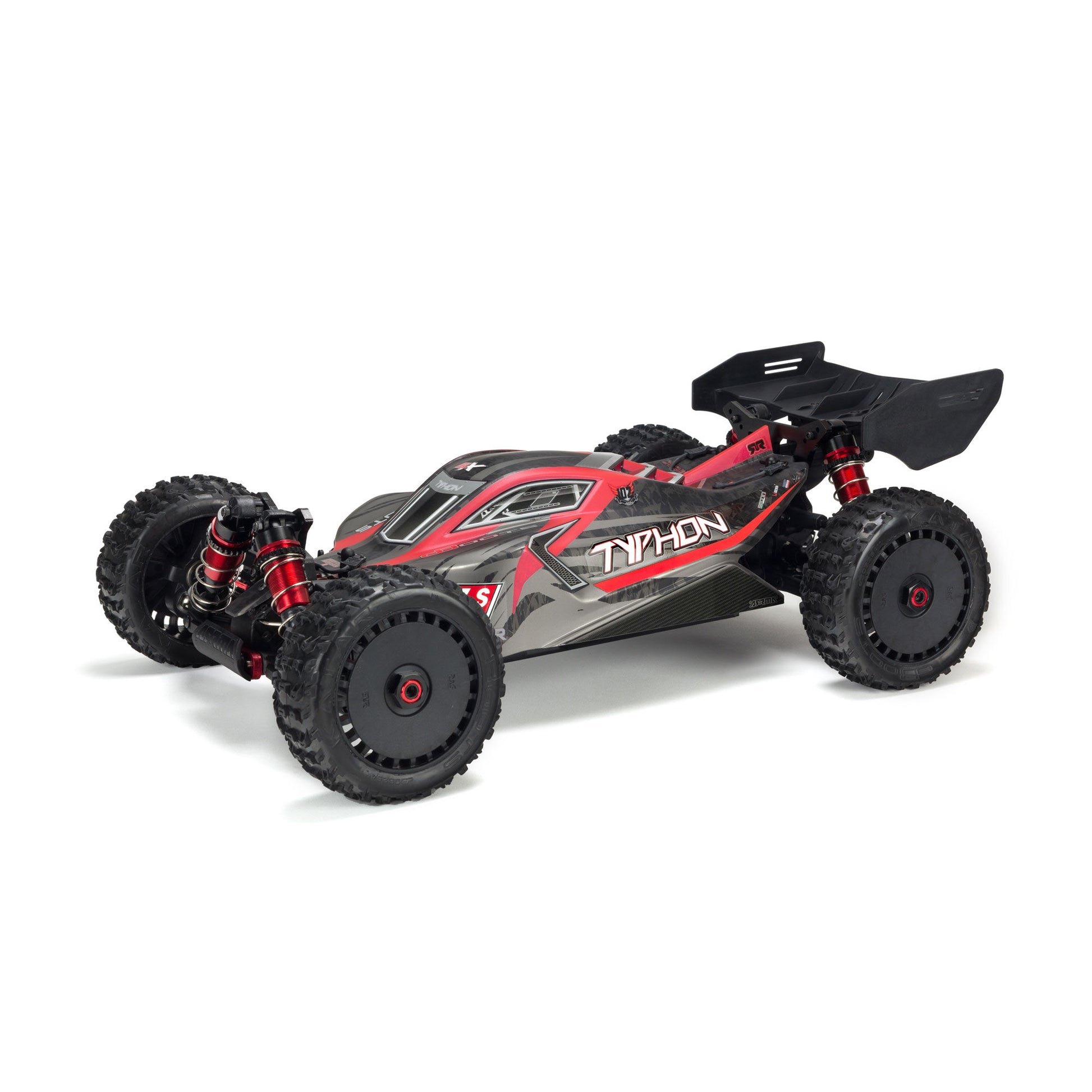 ARRMA ARA406120 1:8 TYPHON 6S Black/Red Painted Body with Decals